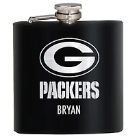 Black Green Bay Packers 6oz. Personalized Stealth Hip Flask