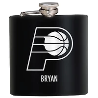 Black Indiana Pacers 6oz. Personalized Stealth Hip Flask