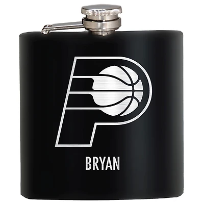 Black Indiana Pacers 6oz. Personalized Stealth Hip Flask
