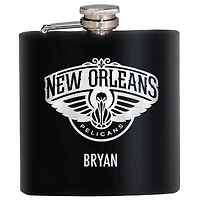 Black New Orleans Pelicans 6oz. Personalized Stealth Hip Flask