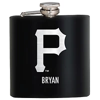 Black Pittsburgh Pirates 6oz. Personalized Stealth Hip Flask