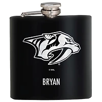 Black Nashville Predators 6oz. Personalized Stealth Hip Flask