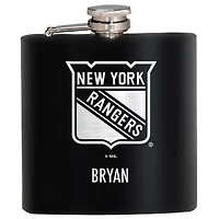Black New York Rangers 6oz. Personalized Stealth Hip Flask