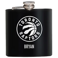 Black Toronto Raptors 6oz. Personalized Stealth Hip Flask