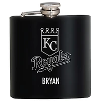 Black Kansas City Royals 6oz. Personalized Stealth Hip Flask