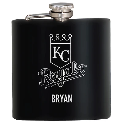 Black Kansas City Royals 6oz. Personalized Stealth Hip Flask