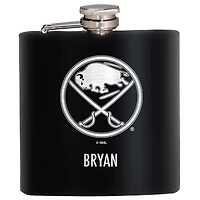 Black Buffalo Sabres 6oz. Personalized Stealth Hip Flask