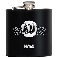 Black San Francisco Giants 6oz. Personalized Stealth Hip Flask