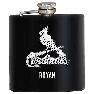 Black St. Louis Cardinals 6oz. Personalized Stealth Hip Flask