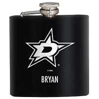 Black Dallas Stars 6oz. Personalized Stealth Hip Flask