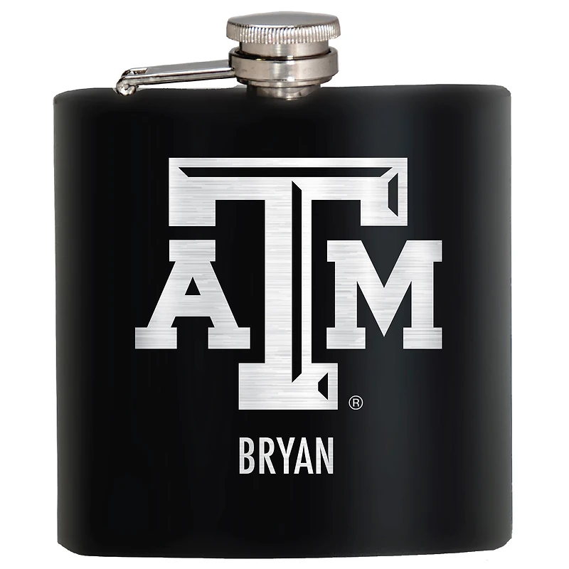 Black Texas A&M Aggies 6oz. Personalized Stealth Hip Flask