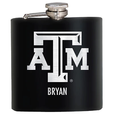 Black Texas A&M Aggies 6oz. Personalized Stealth Hip Flask