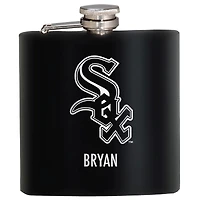 Black Chicago White Sox 6oz. Personalized Stealth Hip Flask