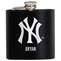 Black New York Yankees 6oz. Personalized Stealth Hip Flask