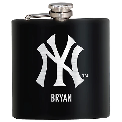 Black New York Yankees 6oz. Personalized Stealth Hip Flask