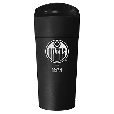 Black Edmonton Oilers 24oz. Personalized Stealth Travel Tumbler