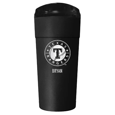Black Texas Rangers 24oz. Personalized Stealth Travel Tumbler