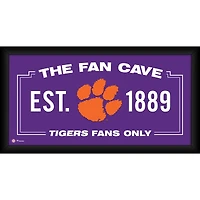 Clemson Tigers Framed 10" x 20" Fan Cave Collage