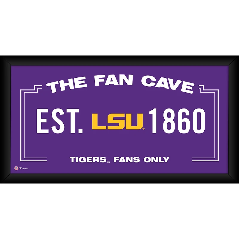 LSU Tigers Framed 10" x 20" Fan Cave Collage