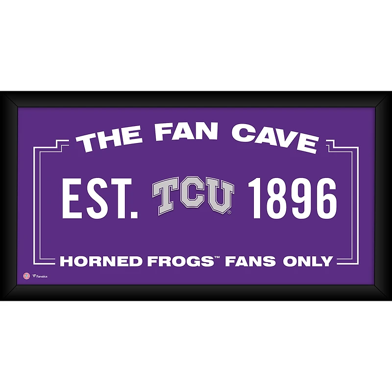 TCU Horned Frogs Framed 10" x 20" Fan Cave Collage
