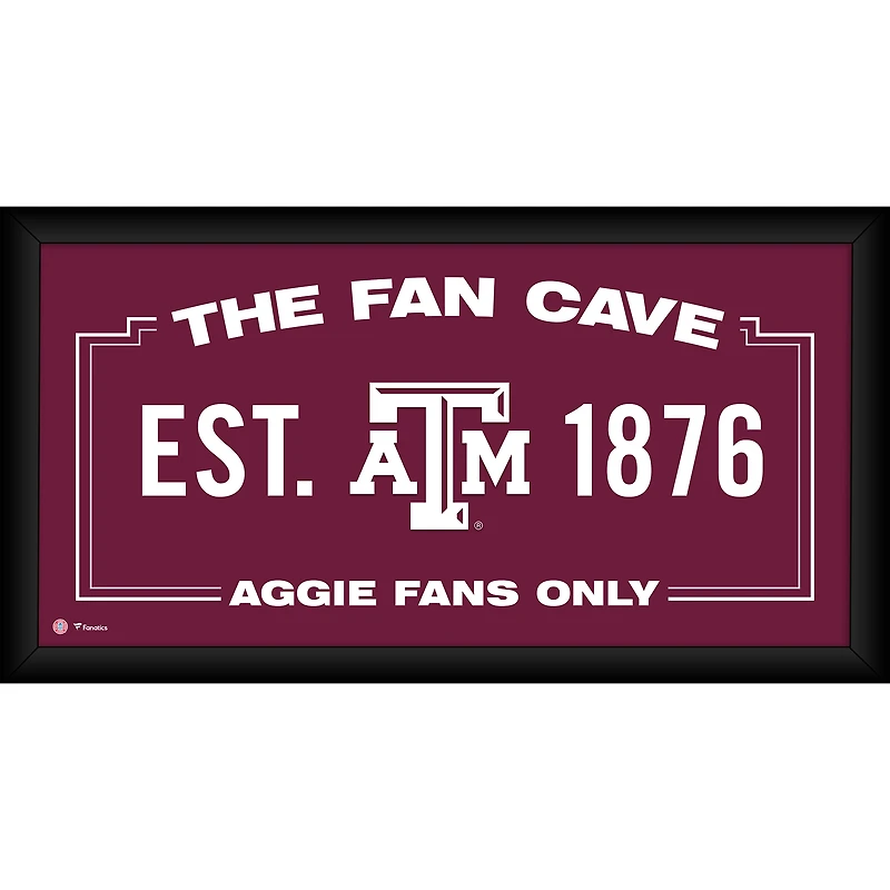 Texas A&M Aggies Framed 10" x 20" Fan Cave Collage