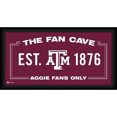 Texas A&M Aggies Framed 10" x 20" Fan Cave Collage