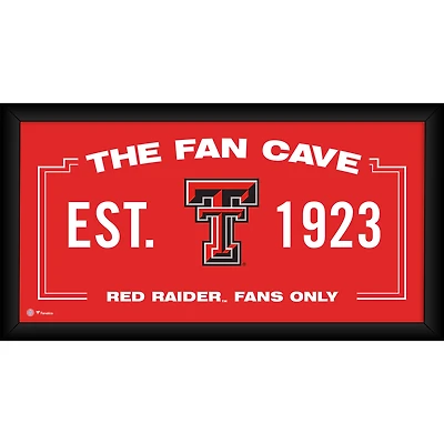 Texas Tech Raiders Framed 10" x 20" Fan Cave Collage