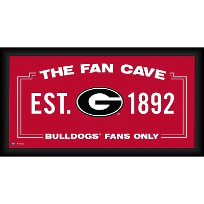 Georgia Bulldogs Framed 10" x 20" Fan Cave Collage