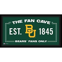 Baylor Bears Framed 10" x 20" Fan Cave Collage