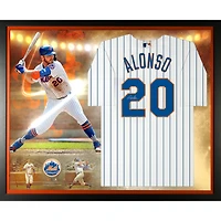 Pete Alonso New York Mets Framed Autographed White Nike Replica Jersey Collage