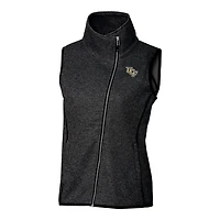 Women's Cutter & Buck Gray UCF Knights Mainsail Full-Zip Vest