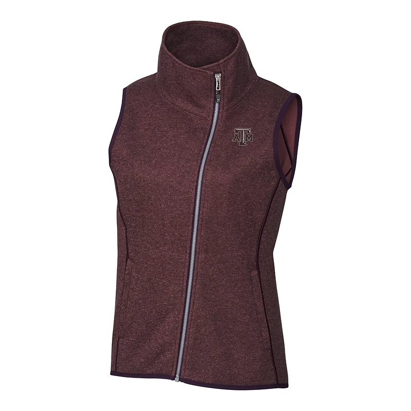 Women's Cutter & Buck Maroon Texas A&M Aggies Mainsail Full-Zip Vest