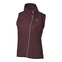 Women's Cutter & Buck Maroon Texas A&M Aggies Mainsail Full-Zip Vest