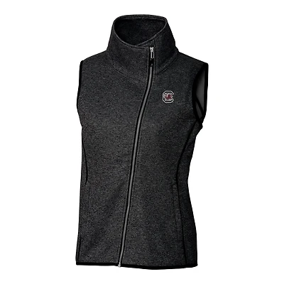 Women's Cutter & Buck Gray South Carolina Gamecocks Mainsail Full-Zip Vest
