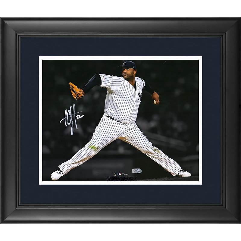 CC Sabathia New York Yankees Framed Autographed 11" x 14" Final Start Throwing Spotlight Photograph