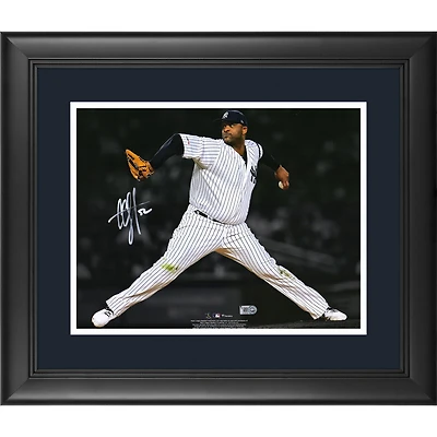 CC Sabathia New York Yankees Framed Autographed 11" x 14" Final Start Throwing Spotlight Photograph