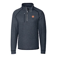 Men's Cutter & Buck Navy Auburn Tigers Mainsail Half-Zip Pullover Jacket