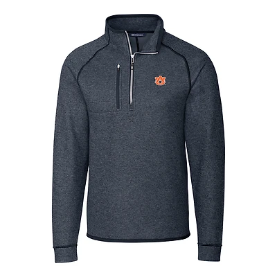 Men's Cutter & Buck Navy Auburn Tigers Mainsail Half-Zip Pullover Jacket