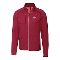 Men's Cutter & Buck Scarlet Ohio State Buckeyes Mainsail Full-Zip Jacket