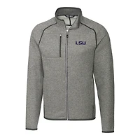 Men's Cutter & Buck Gray LSU Tigers Mainsail Full-Zip Jacket
