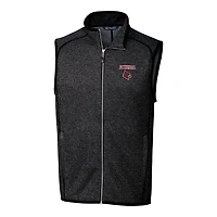 Men's Cutter & Buck Charcoal Louisville Cardinals Mainsail Full-Zip Vest