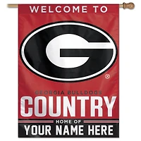 WinCraft Georgia Bulldogs Personalized 27'' x 37'' Single-Sided Vertical Banner
