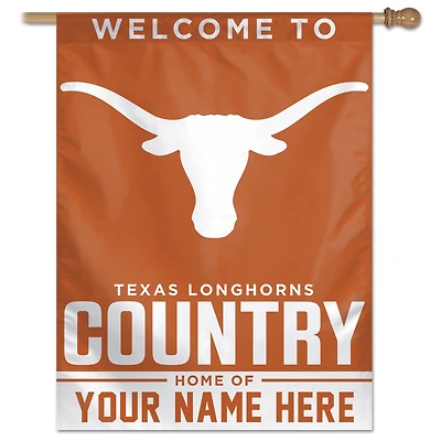 WinCraft Texas Longhorns Personalized 27'' x 37'' Single-Sided Vertical Banner