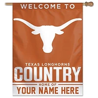 WinCraft Texas Longhorns Personalized 27'' x 37'' Single-Sided Vertical Banner