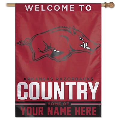 WinCraft Arkansas Razorbacks Personalized 27'' x 37'' Single-Sided Vertical Banner
