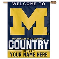 WinCraft Michigan Wolverines Personalized 27'' x 37'' Single-Sided Vertical Banner