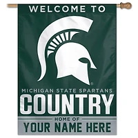 WinCraft Michigan State Spartans Personalized 27'' x 37'' Single-Sided Vertical Banner
