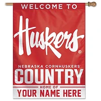 WinCraft Nebraska Huskers Personalized 27'' x 37'' Single-Sided Vertical Banner