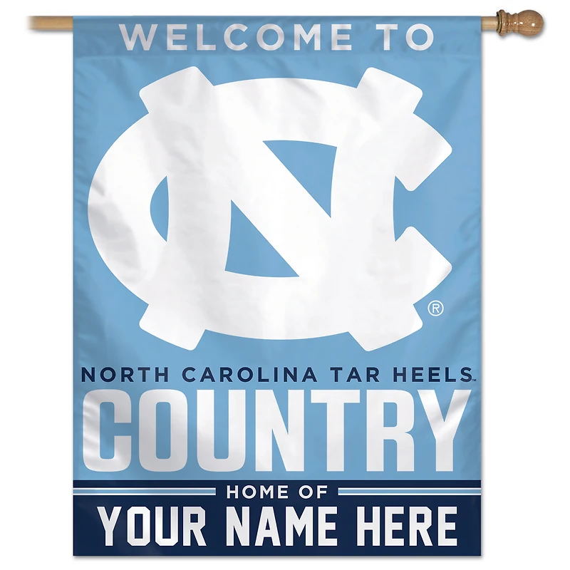 WinCraft North Carolina Tar Heels Personalized 27'' x 37'' Single-Sided Vertical Banner