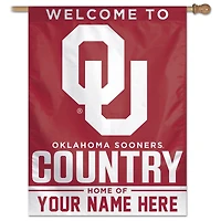 WinCraft Oklahoma Sooners Personalized 27'' x 37'' Single-Sided Vertical Banner